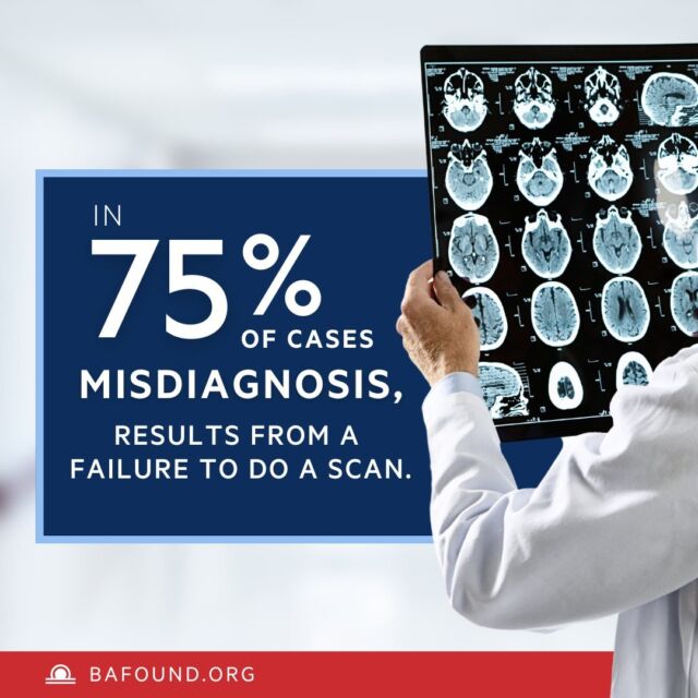Don't ignore the signs. Up to a quarter of patients with brain aneurysms are initially misdiagnosed, sometimes sent home without a scan. Early detection can save lives. Know the symptoms and advocate for your health. Learn more about the symptoms from the link in our bio.